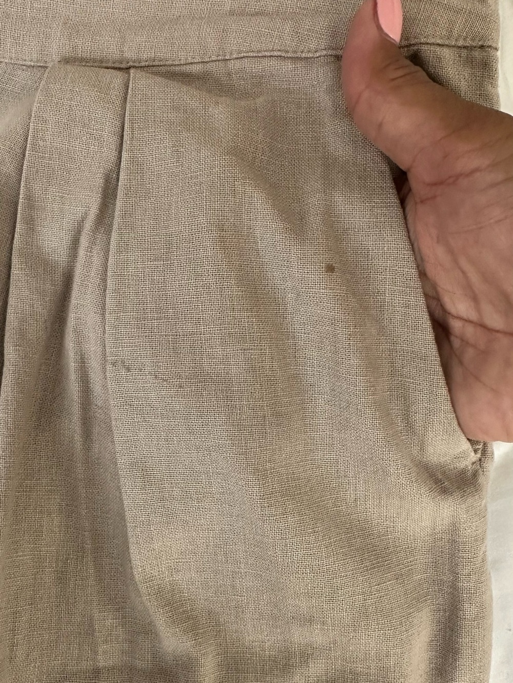 Abercrombie & Fitch Beige Wide Leg High-Rise Pants - Picture 8 of 8